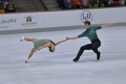 Anastasia Vaipan-Law and Luke Digby in action at the NHK Trophy Grand Prix in Japan. Image: Ice Dundee