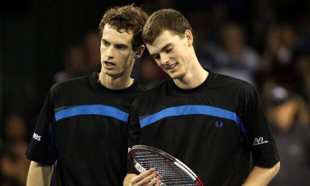 Brothers Andy (left) and Jamie Murray, pictured here in November 2006 after winning against England's Greg Rusedski and James Auckland in the Aberdeen Cup. Image: Simon Price/PA Wire