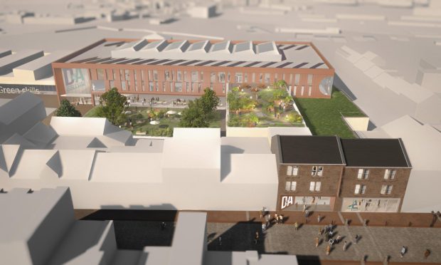 To go with story by Laura Devlin. Plans for Angus College transformation to city centre campus Picture shows; Plans for Angus College transformation to city centre campus. Abbeygate Shopping Centre . Supplied by BDP Date; Unknown