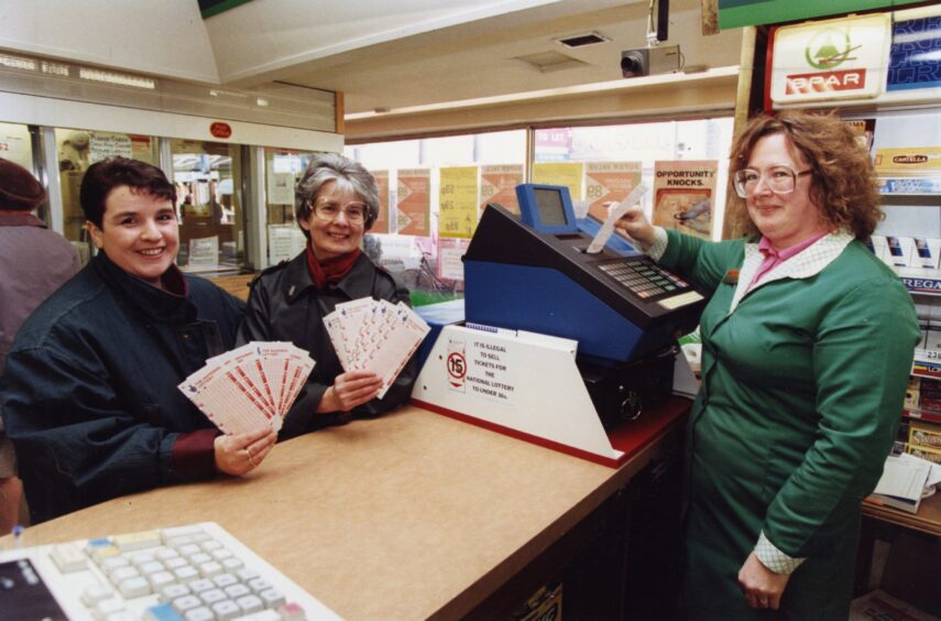 A new lottery machine was installed at the Spar in Carnoustie in 1995.