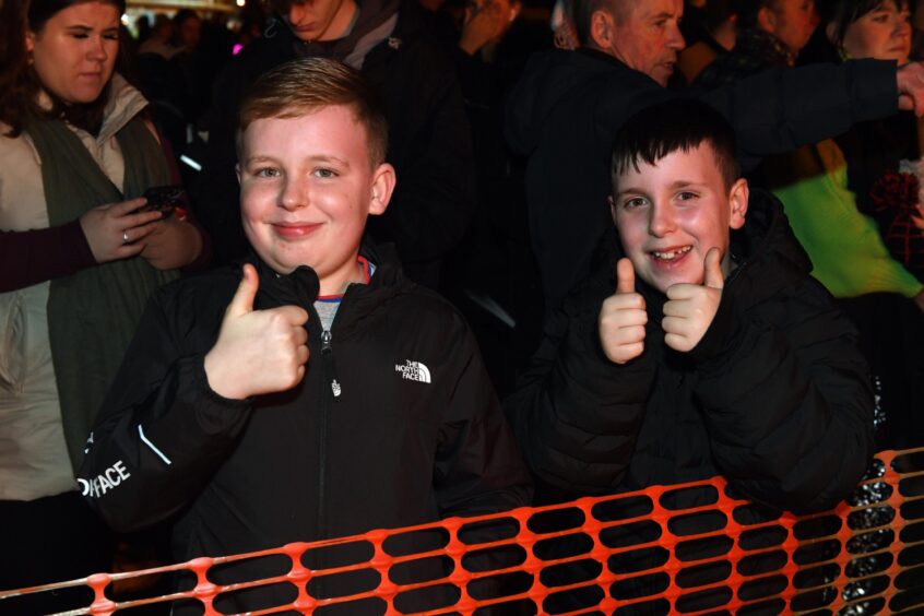 The Buckhaven fireworks display gets the thumbs up from these two lads