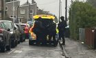 Riot police on Cluny Terrace, Letham, Perth