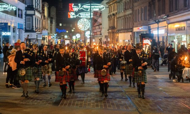 Rolling road closures will be in place for the Dundee Hooley parade. Image: Alan Richardson