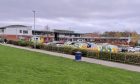 Emergency services at the Duloch Leisure Centre car park. Image: DC Thomson.