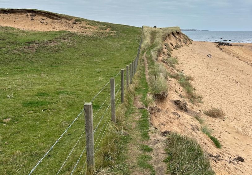 Damage to the footpath near Lady's Tower. Image