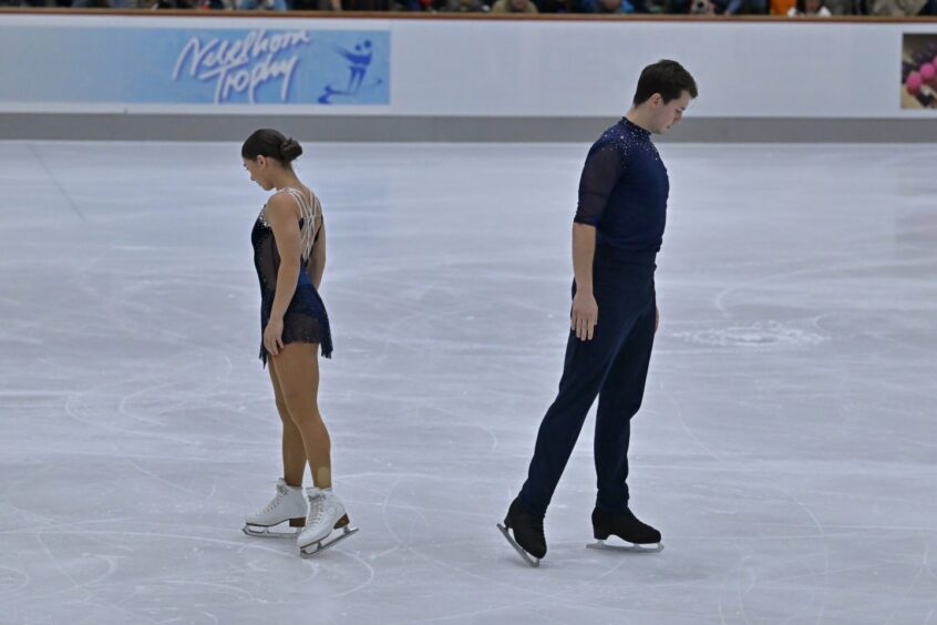 Dundee figure skating stars Ana Vaipan-Law and Luke Digby in action in Poland. Image: Ice Dundee