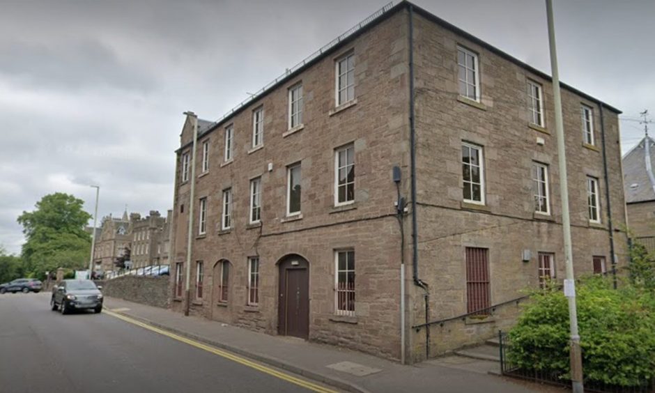 Old Forfar mart building.