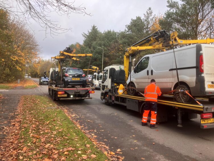 Cars were seized in Fife. 