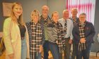 Thomas Kilpatrick's daughters Karen, second left, and Sandra fourth left, with other members of the Seafield Colliery Disaster Memorial Trust. Image: Claire Warrender/DC Thomson.