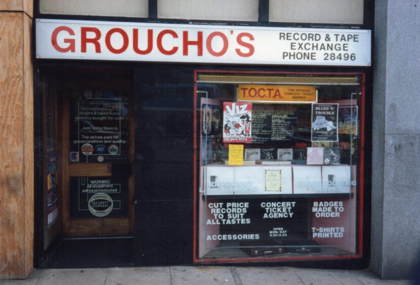 The exterior of Dundee music shop Groucho’s