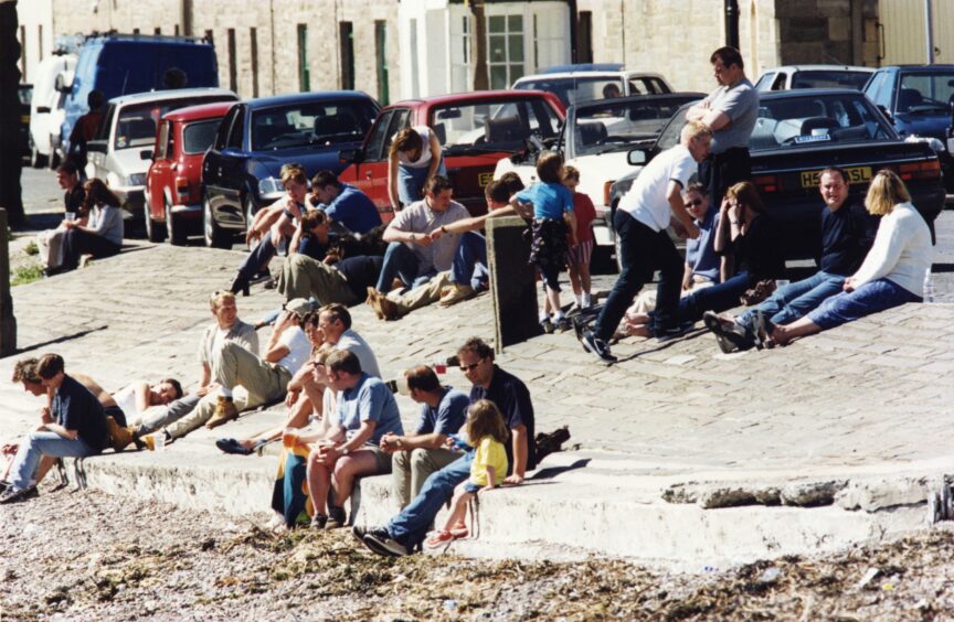 Broughty Ferry sunbathers in July 1999