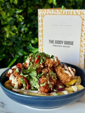 Enjoy favourites like the Louisiana Fried Chicken Dirty Fries with up to 50% off with a Giddy Goose Black Friday voucher.