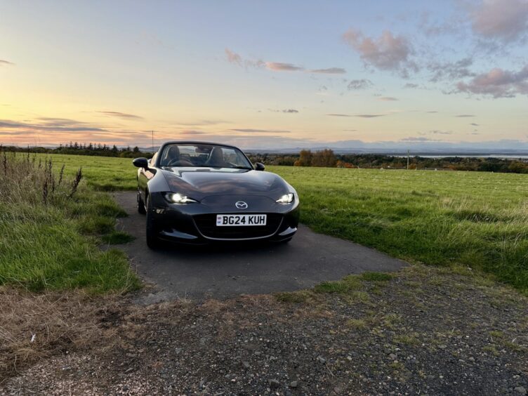 a parked MX-5 seen from the front