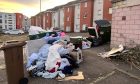 Fly-tipping on Daniel Street in Dundee in November 2024. Image: Ellidh Aitken/DC Thomson