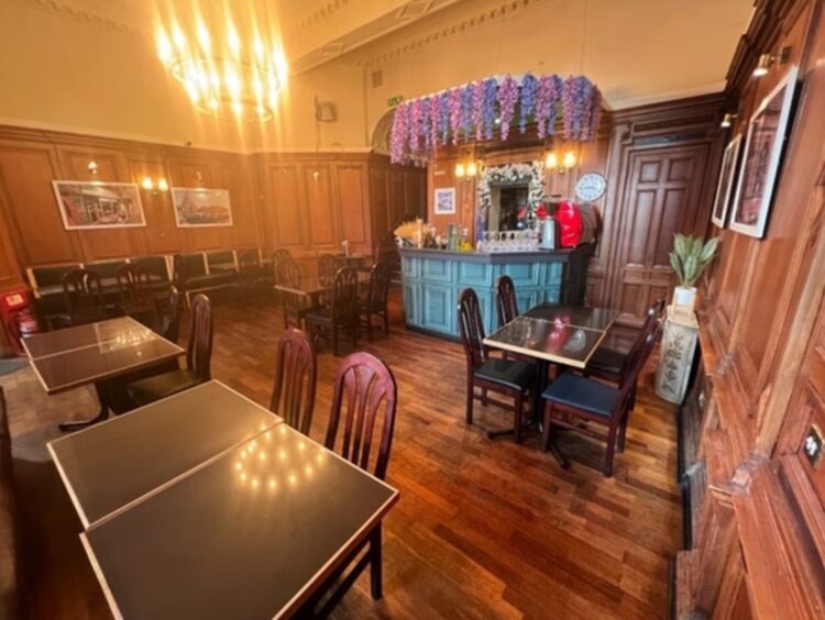 Main dining area in the restaurant.