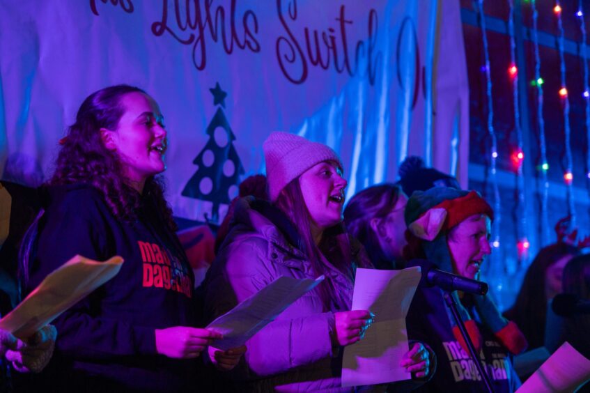 Carol singers at Carnoustie Christmas.