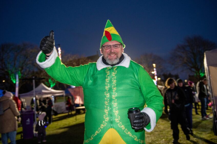  Elf at Carnoustie Christmas lights event.