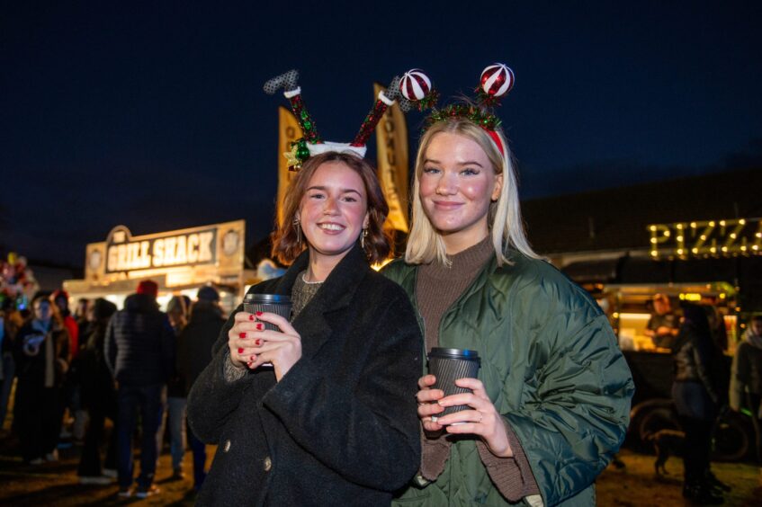 Crowds at Carnoustie Christmas event.