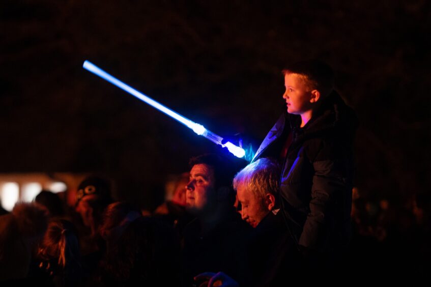 CR0050554, Graham Brown, Edzell. EDZELL Bonfire night gallery request. Picture Shows; enjoying the bonfire, Edzell Muir, Edzell, 02nd Nov 2024. Image: Kim Cessford / DC Thomson