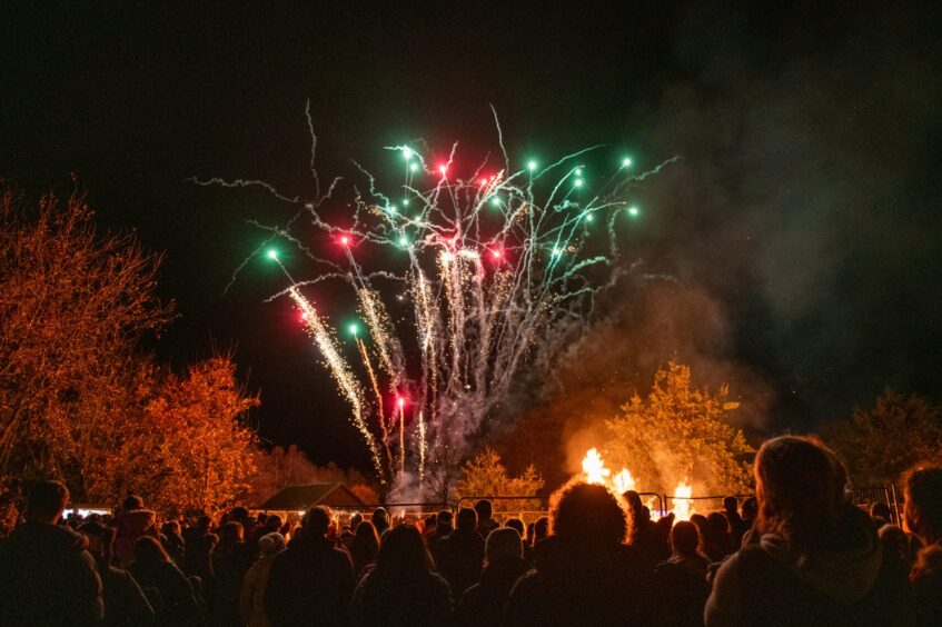 Edzell fireworks night at The Muir.