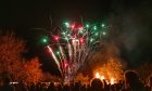 Crowds enjoying the fireworks in Edzell. Image: Kim Cessford/DC Thomson.