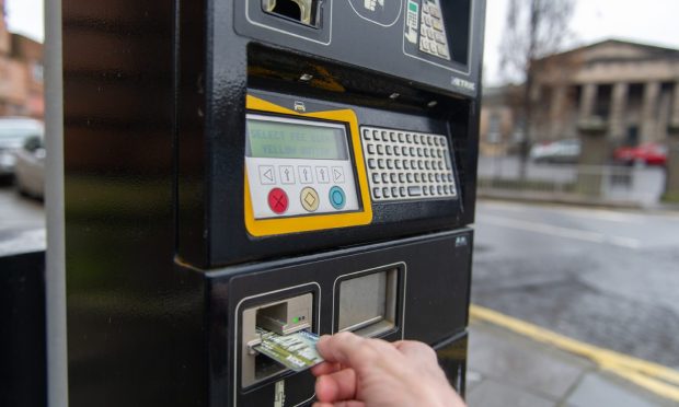 Parking meters in Dundee city centre have been targeted. Image: Kim Cessford/DC Thomson