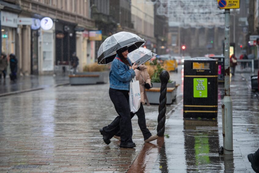 Storm Bert arrived in Dundee. Image: Kim Cessford/DC Thomson