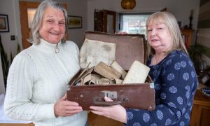 Helena May and her sister Janet Jarvis have found vellum documents going back to the 16th century  Image: Kenny Smith/DC Thomson