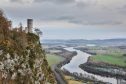 Kinnoull Hill tower with River Tay beyond