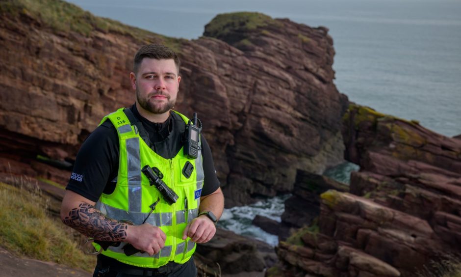 Angus police officer Kieran Ritson.