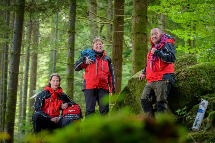 PC Paul Morgan, PC Blair Wilkie and DC Dan Neale of Tayside division’s Mountain Rescue Team.