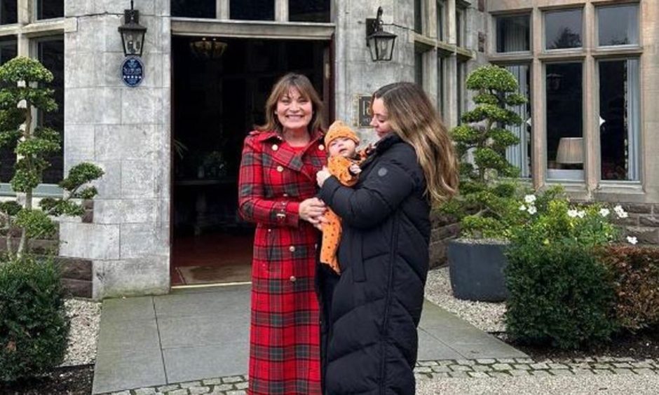 Lorraine with daughter Rosie and granddaughter Billie at the Cromlix Hotel. 