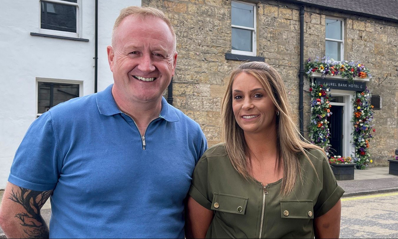 Lee Murray and Emma Herd of Laurel Bank Hotel in Markinch. Image: Channel 4