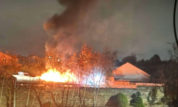 Fire at Ninewells Garage, Perth Road, Dundee