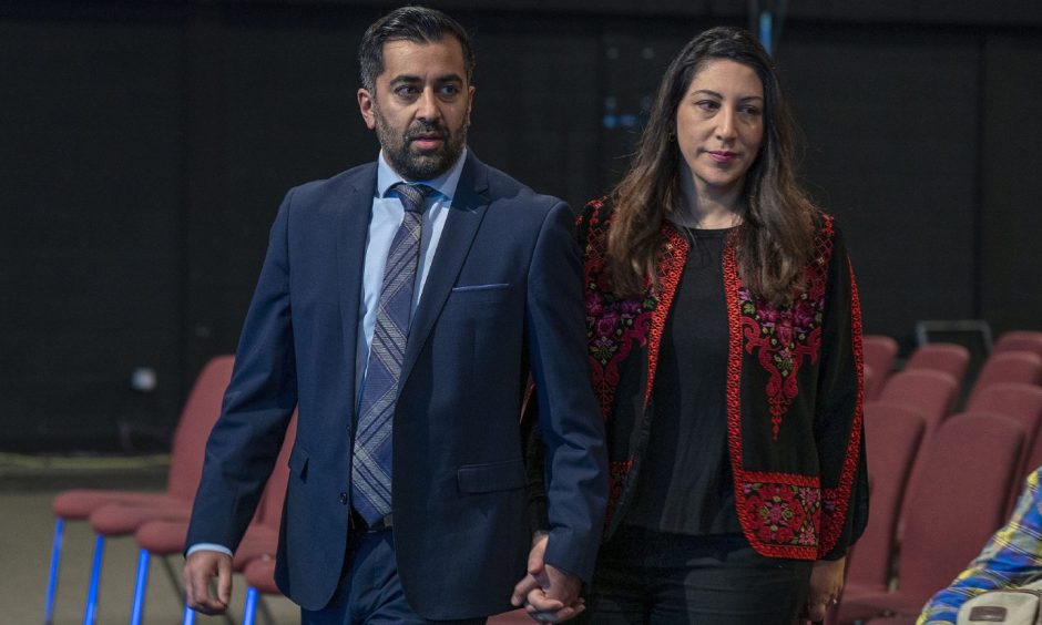 Humza Yousaf and Nadia El-Nakla