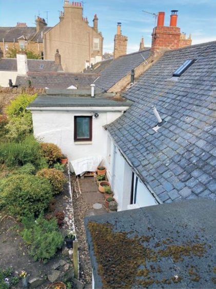 A photo of the proposed location of the roof terrace from the refused planning application, 183 Fisher Street, Broughty Ferry.