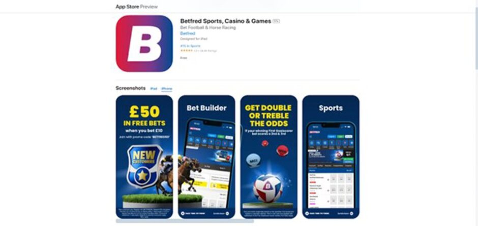 Betfred screenshot