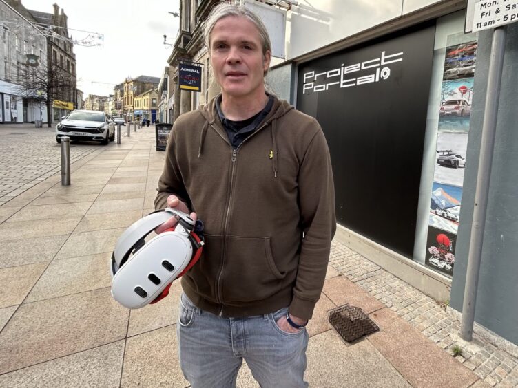 Owner, Ron MacKay, outside Project Portal in Kirkcaldy.