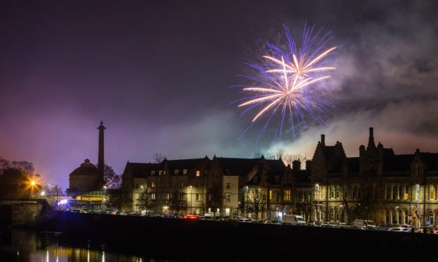 The bonfire night event was held at South Inch in Perth.