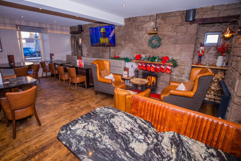 The bar area of Brown &amp; Blacks in Scone, Perthshire.