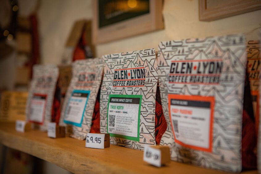 A selection of Glen Lyon Roasters coffee.