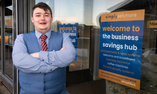 Louis King outside the former Simply Solutions  premises  Image: Steve Brown/DC Thomson