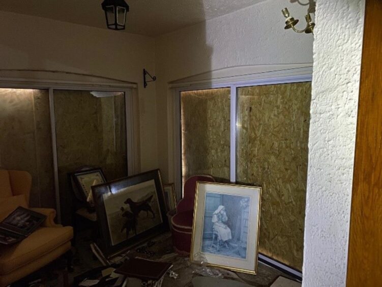 One of the rooms at the abandoned home which is now to be auctioned off.