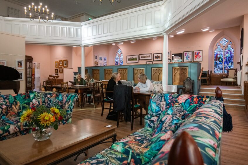 The colourful inside of The Culdee cafe.