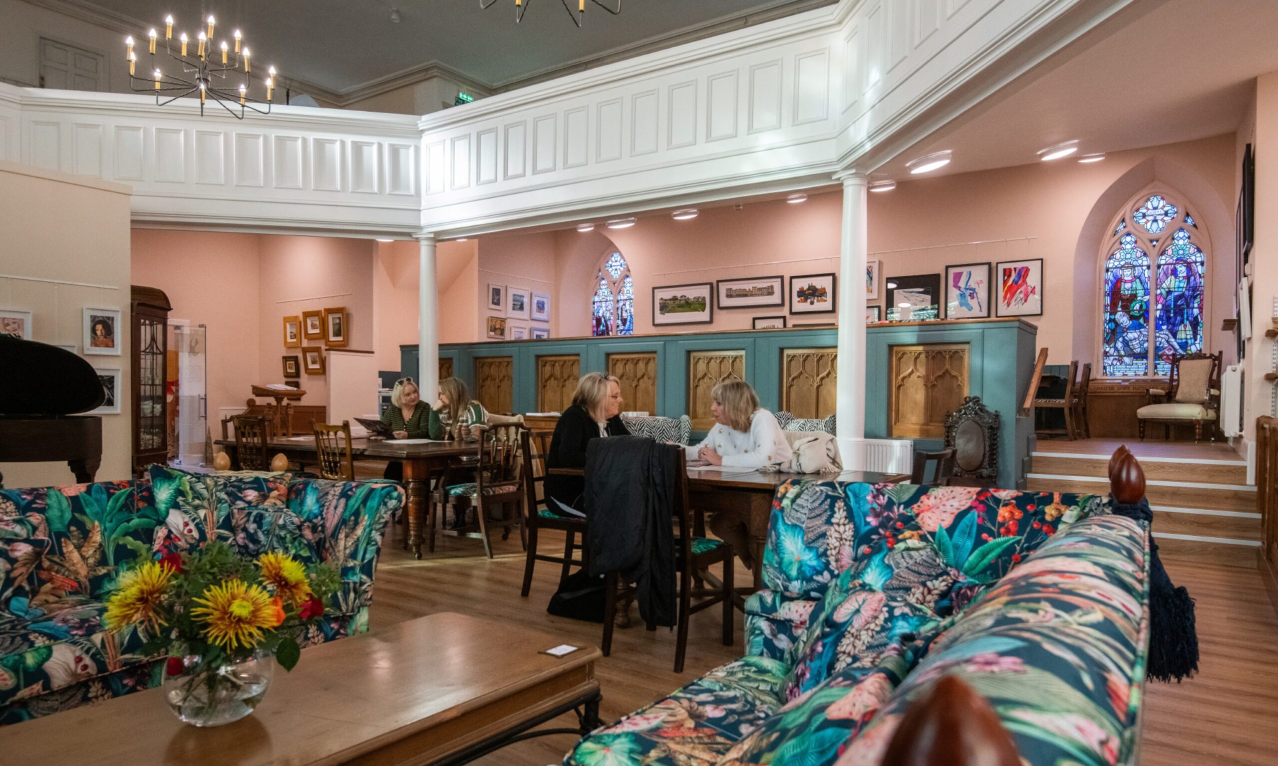 The colourful inside of The Culdee cafe.