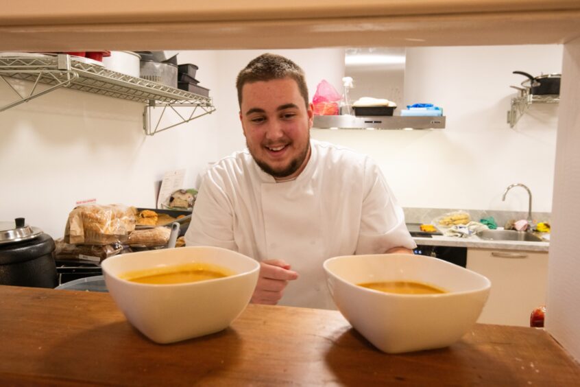 Chef Lewis Finnie at work in The Culdee kitchen.