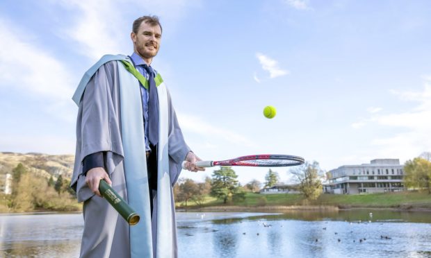 Jamie Murray received his honorary doctorate in recognition for his contribution to Scottish and UK tennis. Image: Elaine Livingstone