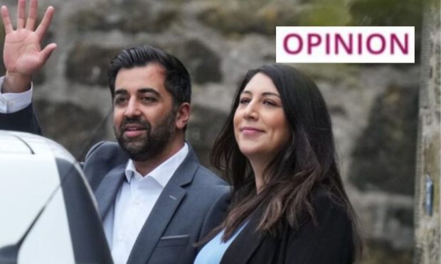 Humza Yousaf and Nadia El-Nakla.