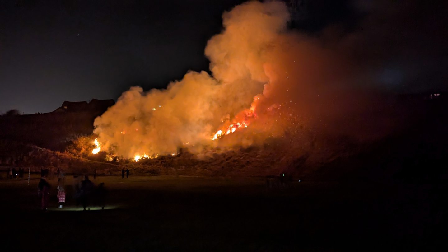 Arbroath Fire Firefighters tackle dramatic blaze at Arbroath's Victoria Park