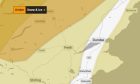 Several weather warnings are in force across Perth, Fife, Angus and Stirling on Saturday.